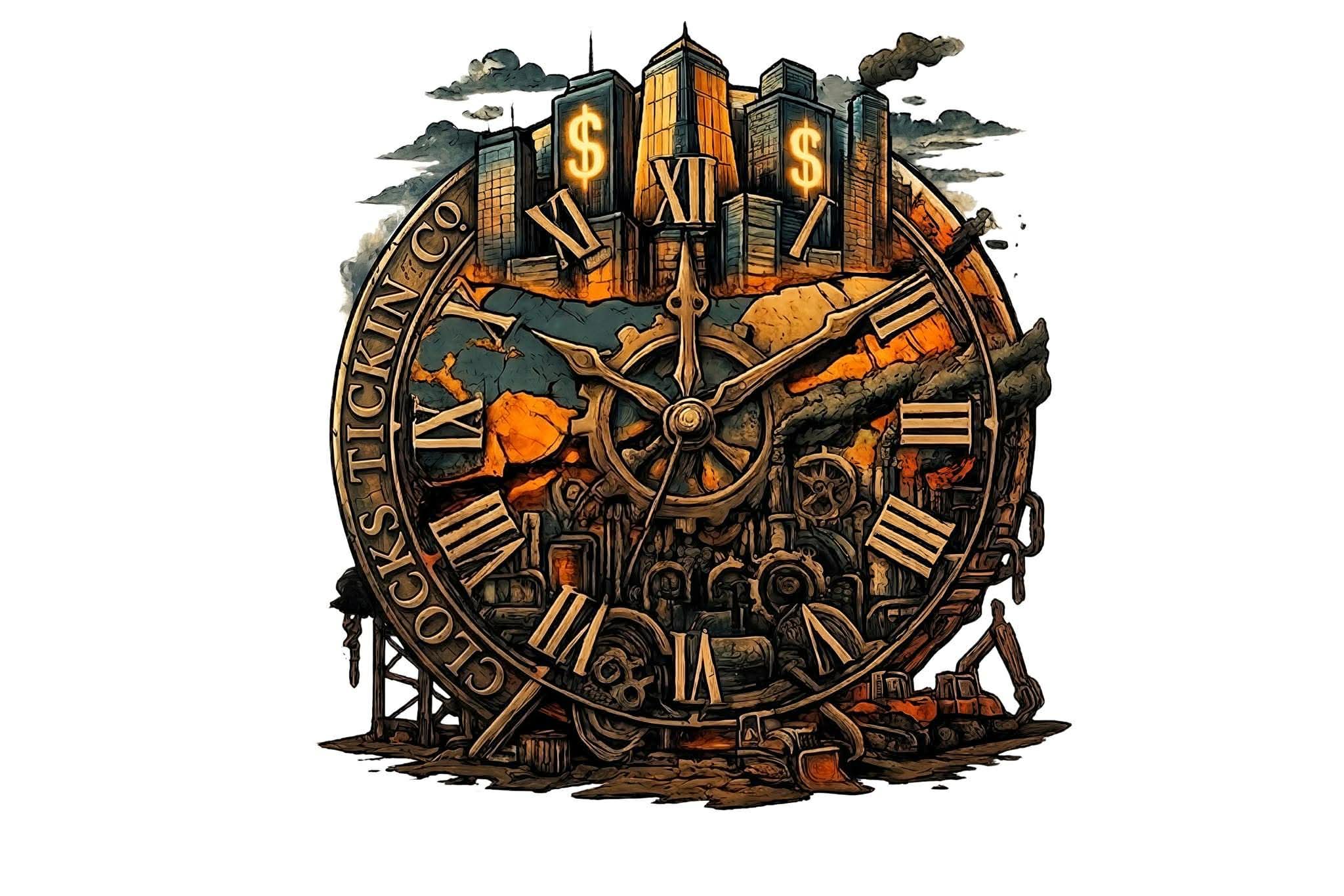 Clocks Tickin Co. "Time Is Money" Heavyweight Tee