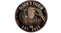 A gritty, vintage time-clock punched by a skeleton hand